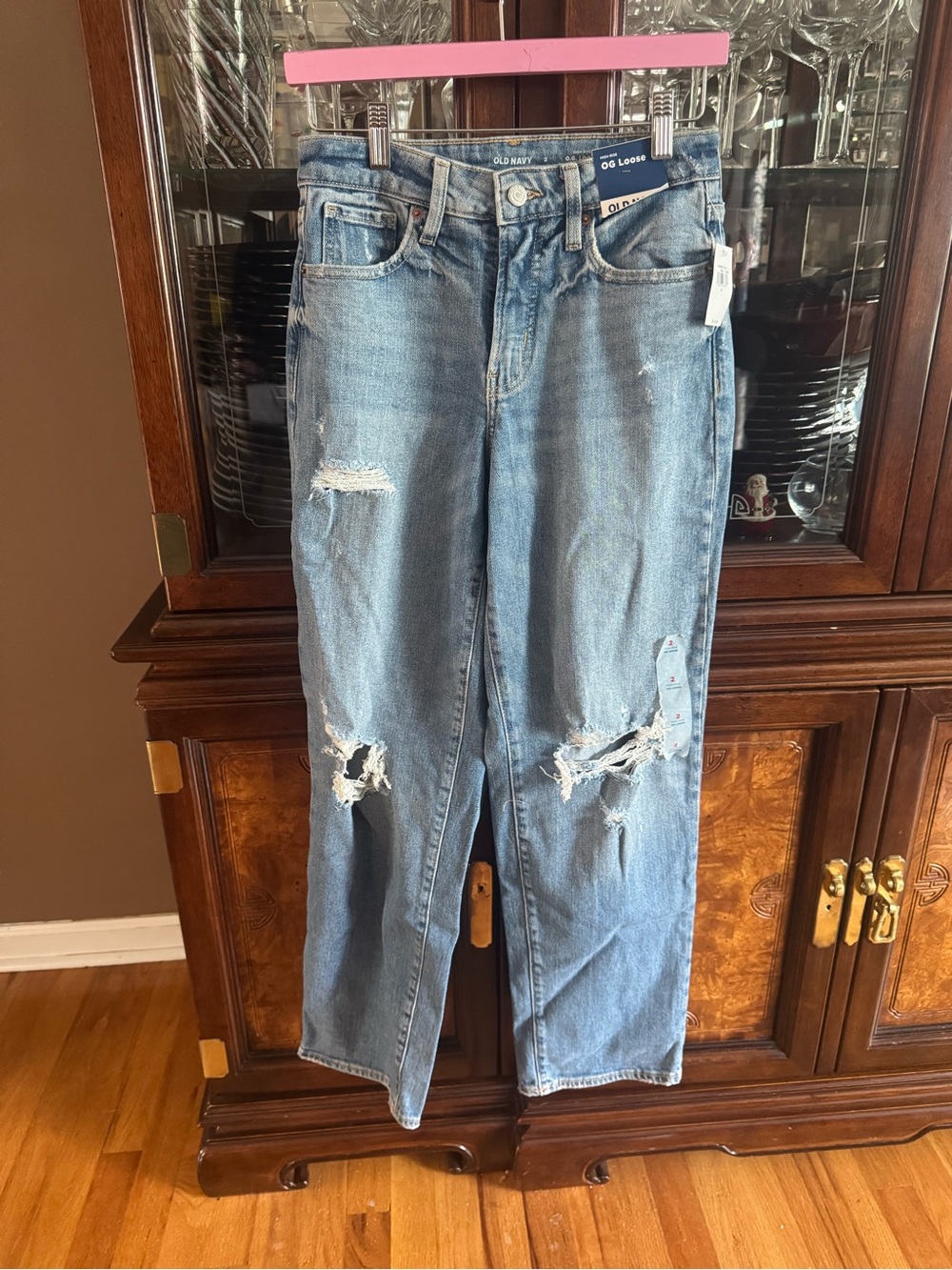 OLD NAVY WOMENS OG LOOSE JEANS SIZE 2